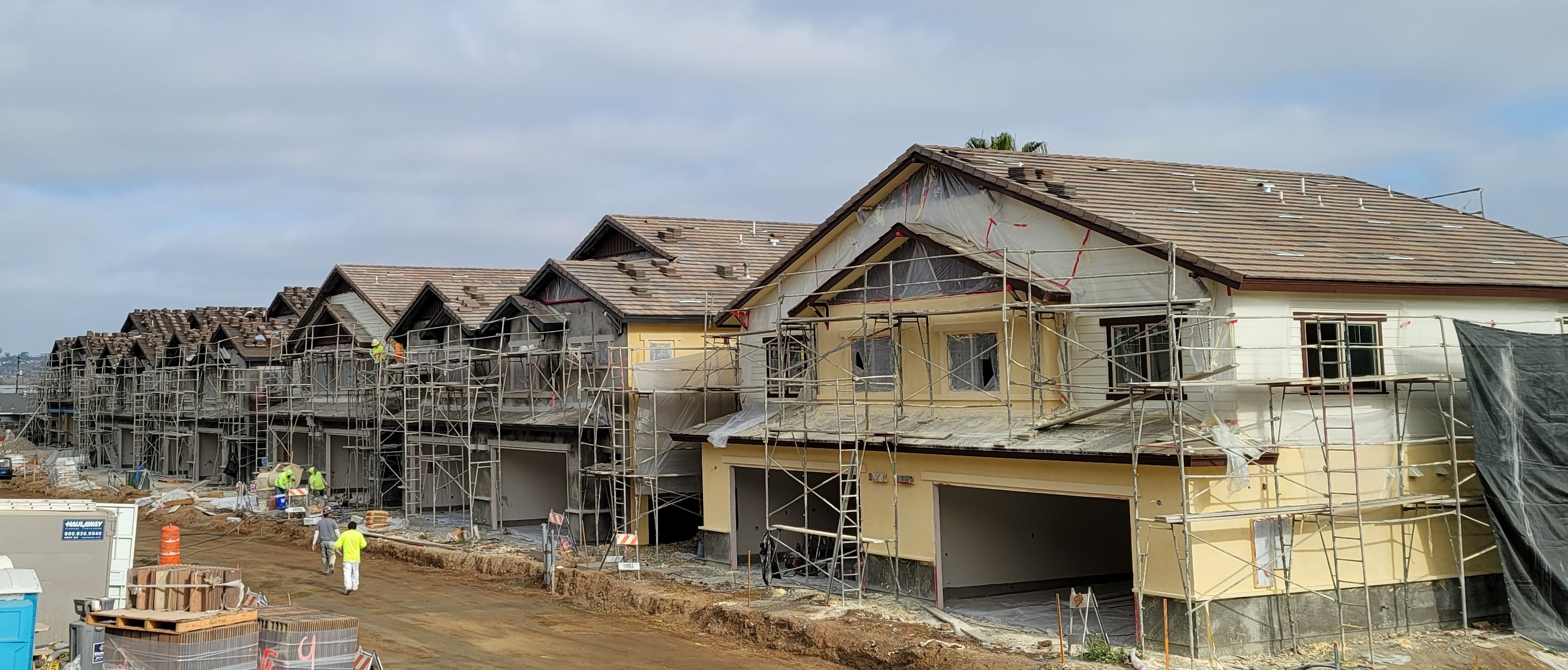 Residential construction work in progress
